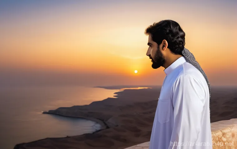 아랍어 시 쓰기 - **A Contemporary Arab Poet Bridging Eras:** A poised young Arab woman, with a thoughtful expression,...