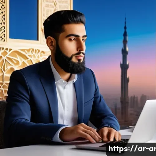 Home 7 아랍어를 사용하는 유명 인물 - **Prompt: The Spark of Digital Influence in Arab Culture**
A high-definition digital illustratio...